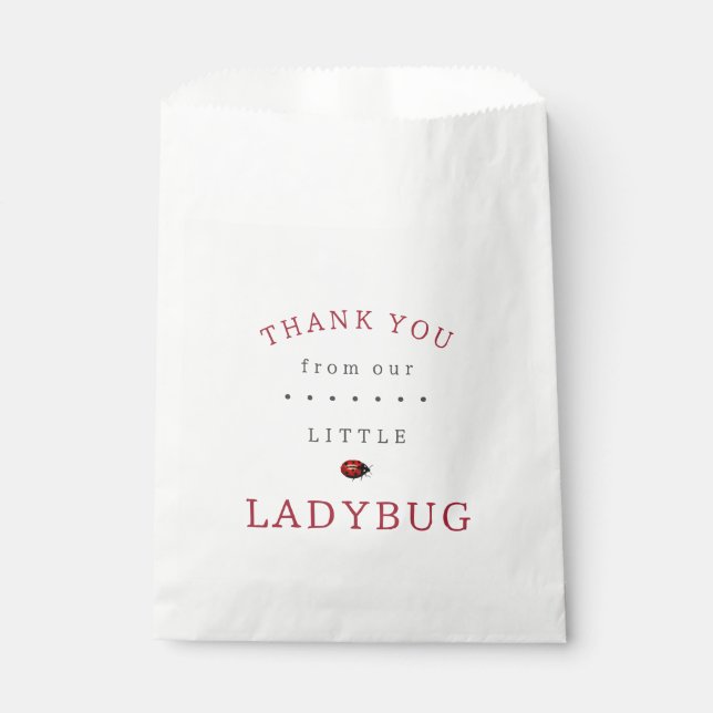 Little Ladybug Baby Shower  Favor Bag (Front)