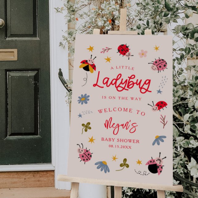 Little Ladybug Baby Shower Welcome Sign (Creator Uploaded)