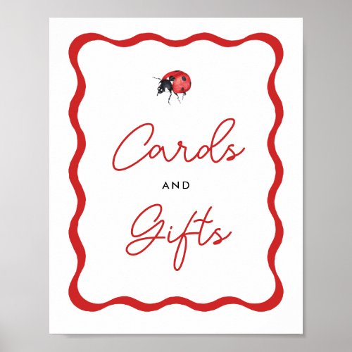 Little Ladybug Birthday Cards and Gifts Sign