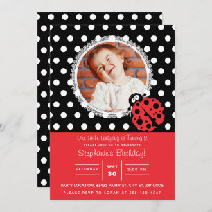 Little Ladybug Birthday Invitation