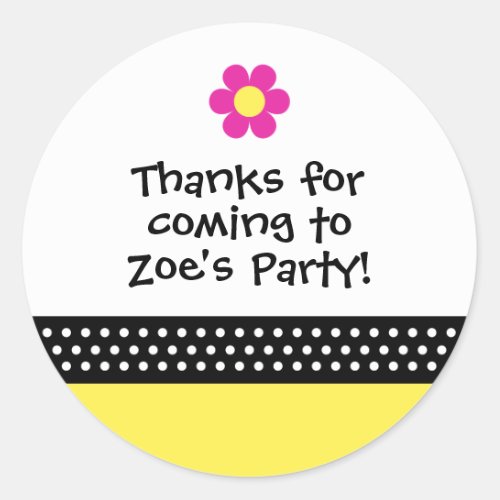 Little Ladybug Birthday Party Favor Sticker