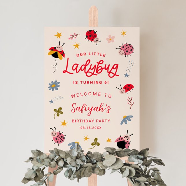 Little Ladybug Birthday Party Welcome Sign (Creator Uploaded)