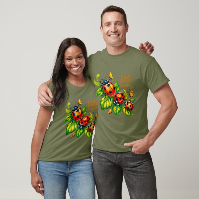 Little Ladybug Colorful Insect Design T-Shirt (Unisex)