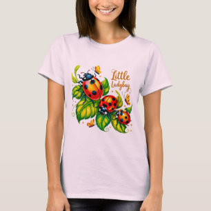 Little Ladybug Colorful Insect Pink Design  T-Shirt