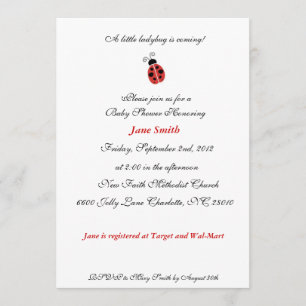 Little Ladybug Elegant Baby Shower Invite