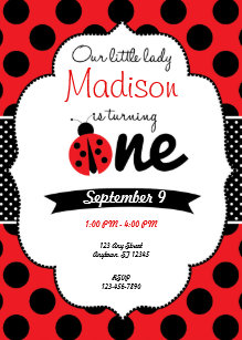 polka dot birthday invitations zazzle