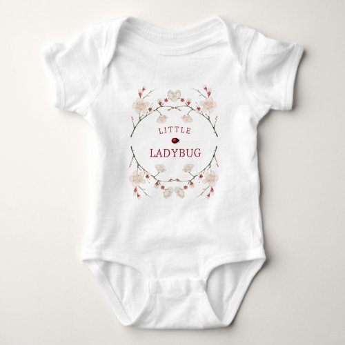 Little Ladybug Floral Baby Bodysuit