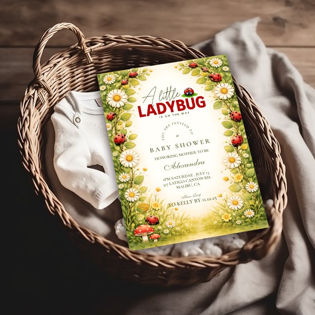 Little Ladybug Garden Baby Shower Invitation (Creator Uploaded)