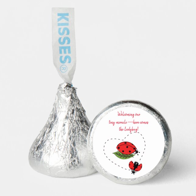 Little Ladybug Girl Baby Shower Hershey®'s Kisses® (Front)