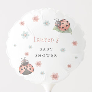 Little Ladybug Insect Girl Baby Shower Balloon