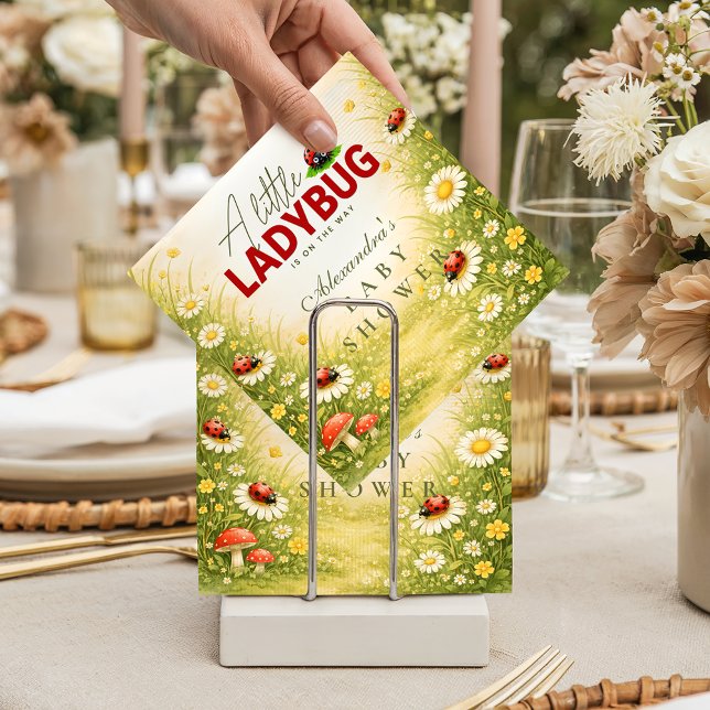 Little Ladybug Meadow Celebration Baby Shower Napkins (Creator Uploaded)