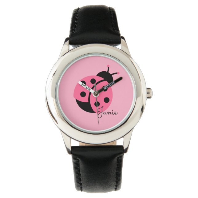 "Little Ladybug" Personalized girl's watch (Front)