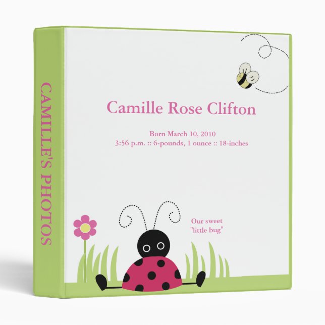 Little Ladybug Photo Album Binder New Baby (Front/Spine)