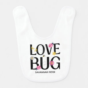 Little Ladybug Pink Girl Baby Shower  Bib