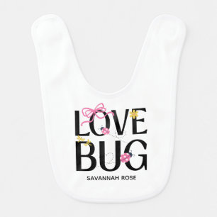 Little Ladybug Pink Girl Baby Shower  Bib