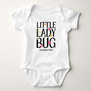 Little Ladybug Pink Girl Baby Shower  Bodysuit