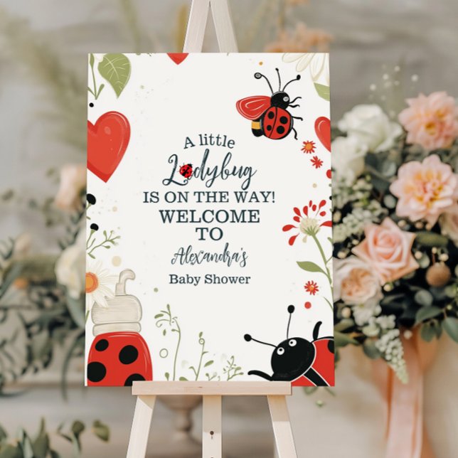 Little Ladybug Spring Baby Shower Foam Board (Creator Uploaded)