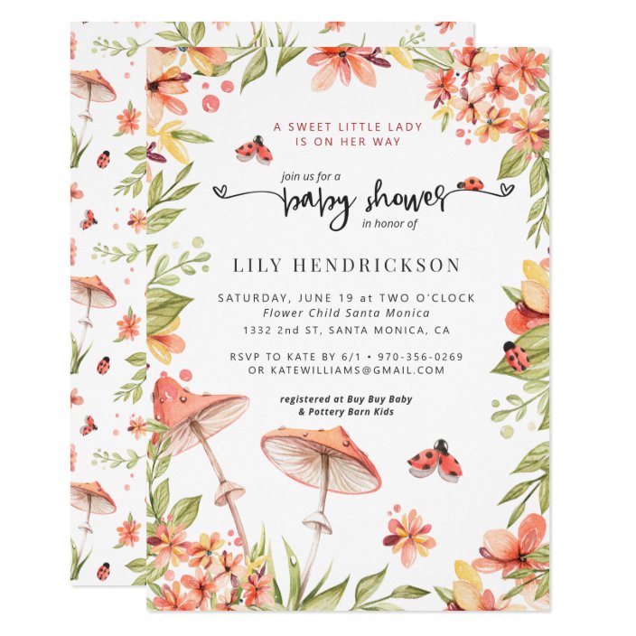 Little Ladybug Spring Baby Shower Invitation Zazzle Spring Baby Shower Invitation