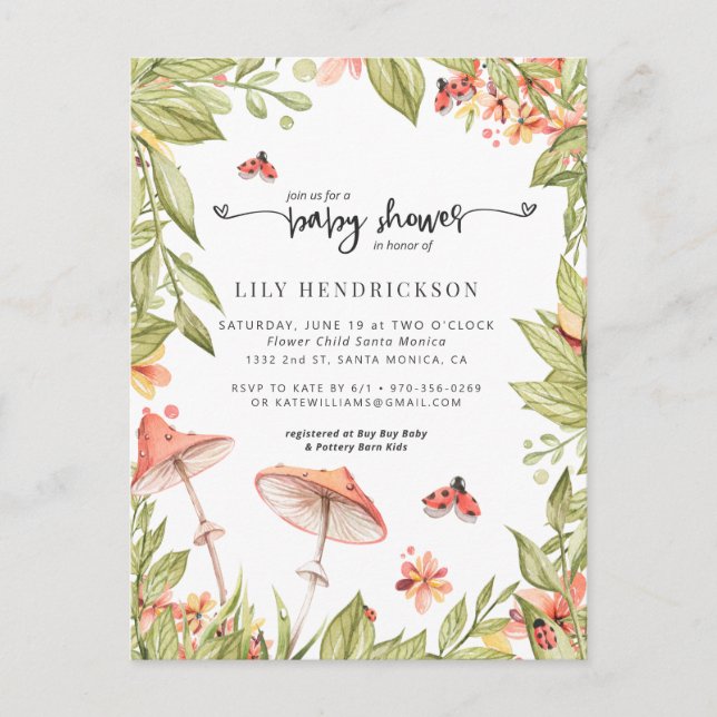 Little Ladybug | Spring Baby Shower Invitation (Front)