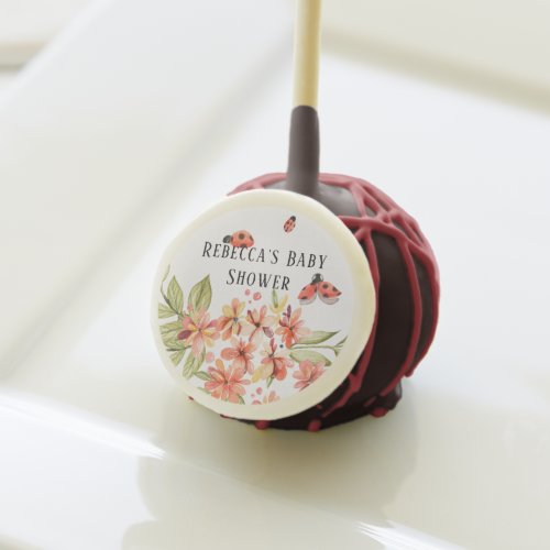 Little Ladybug  Spring Floral Baby Shower Cake Pops