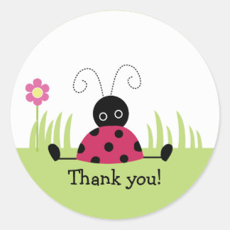 Little Ladybug Thank you Favor Stickers