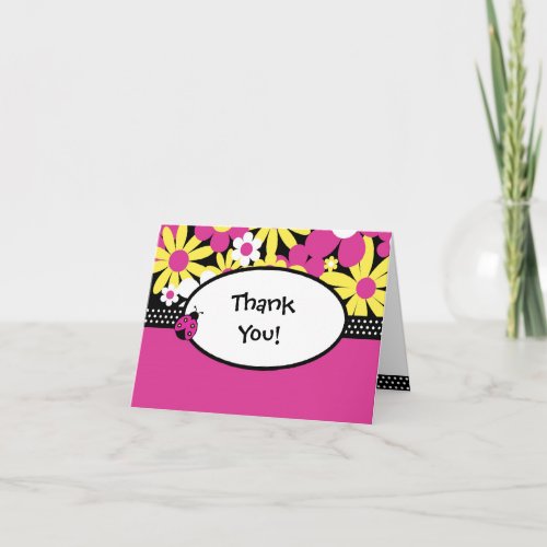 Little Ladybug Thank You Note Note Card