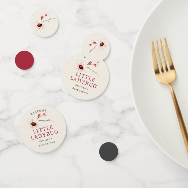Little LadyBug Wildflower Baby Shower Confetti (Group)