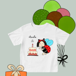 Little ladybug with cake baby T-Shirt