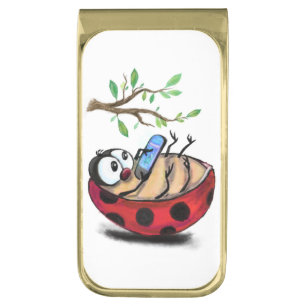 Little Ladybug with Phone Funny Money Clip