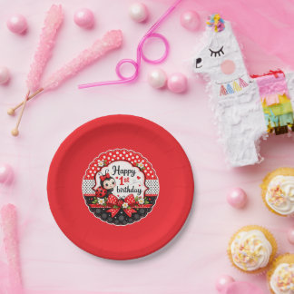 Little Ladybug's 1st Birthday Party Paper Plates