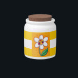 Little Ladybugs Candy Jar<br><div class="desc">A cookie jar featuring an original marker illustration of mine. Two little ladybirds (also known as ladybugs) have fallen in love on the petals of a daisy flower.</div>