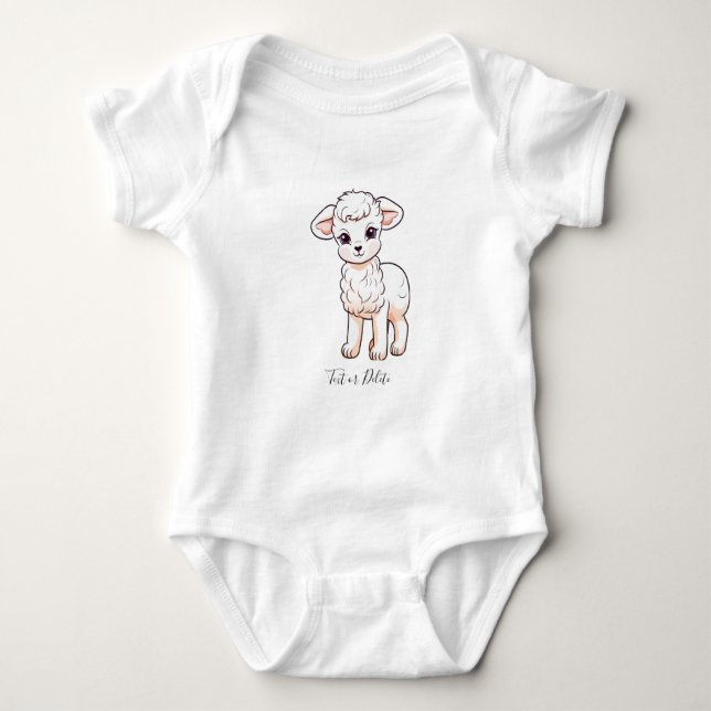Little Lamb Baby Bodysuit (Front)