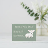 Little Lamb Baby Shower Book Request Enclosure Card (Standing Front)
