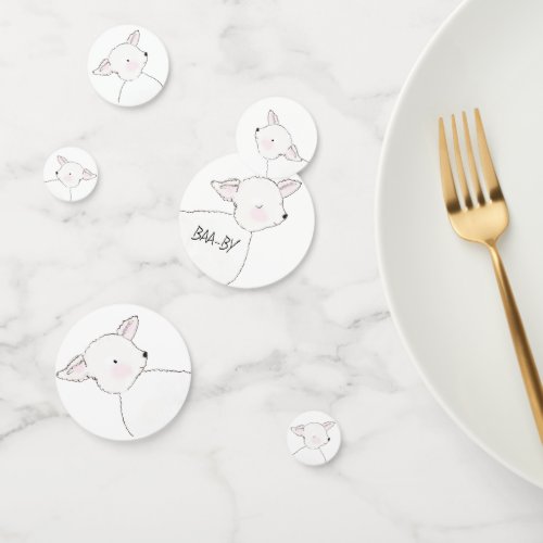 Little Lamb Baby Shower Confetti