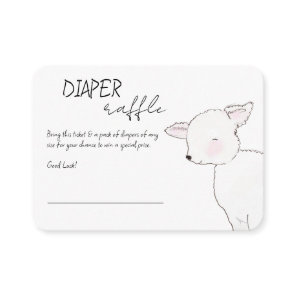 Little Lamb Baby Shower Enclosure Card