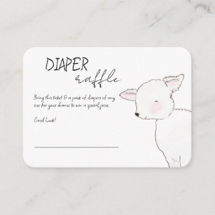 Little Lamb Baby Shower Enclosure Card