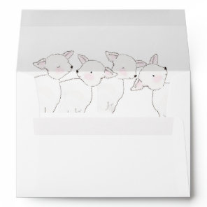 Little Lamb Baby Shower Envelope