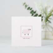 Little Lamb Baby Shower Invitation (Standing Front)