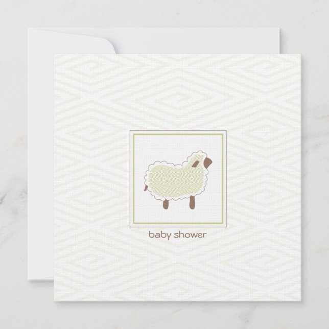 Little Lamb Baby Shower Invitation (Front)