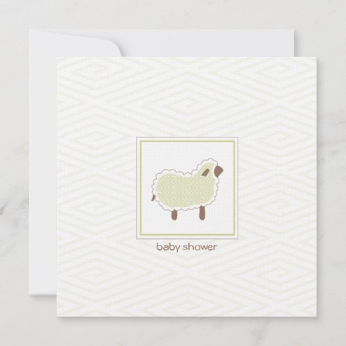 Little Lamb Baby Shower Invitation
