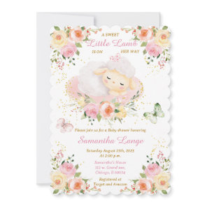 Little Lamb Baby Shower Invitation