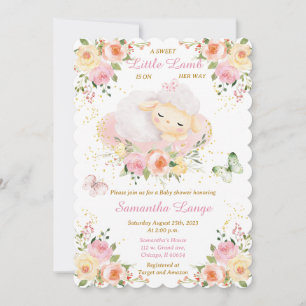 Little Lamb Baby Shower Invitation
