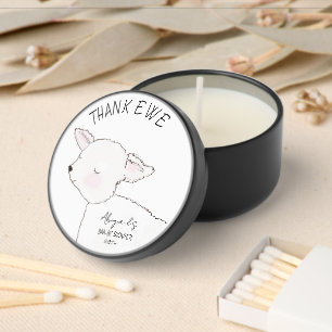 Little Lamb Baby Shower Mini Candle Favors