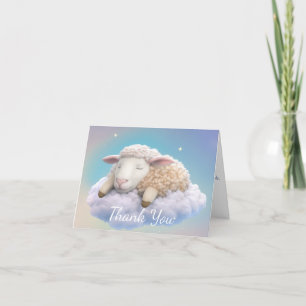 Little Lamb Baby Shower Thank You Card