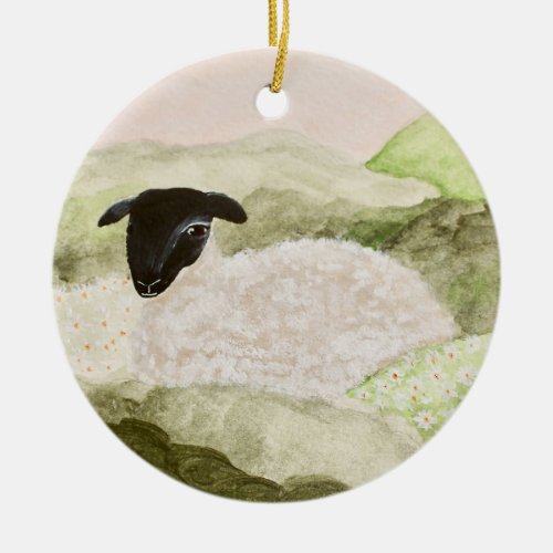 Little Lamb Ceramic Ornament