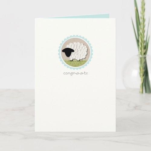 Little Lamb Congr_a_a_ts Greeting Card