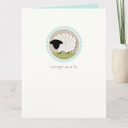 Little Lamb Congr_a_a_ts Greeting Card XL