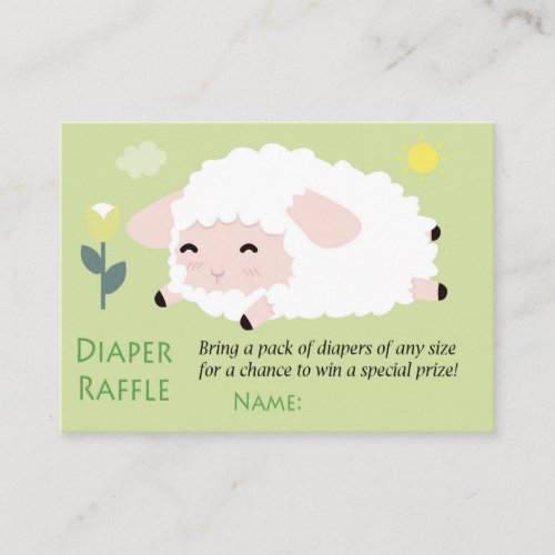 Little Lamb Diaper Raffle Tickets