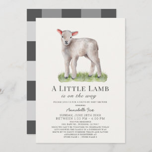 Little Lamb Drive-by Baby Shower Invitation