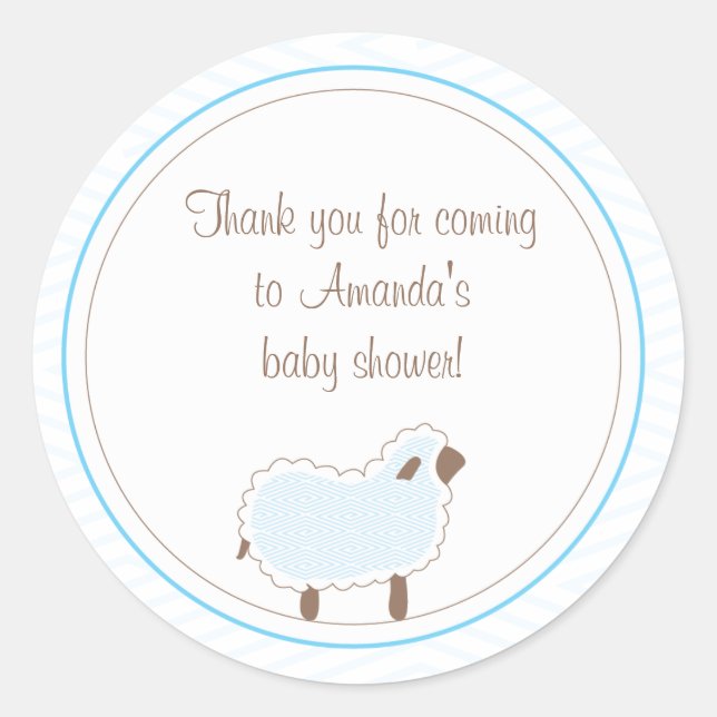 Little Lamb Favor Sticker (Front)